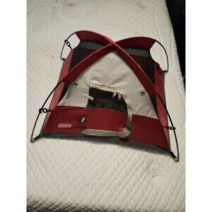 Coleman mini tent display cute red an tan Used